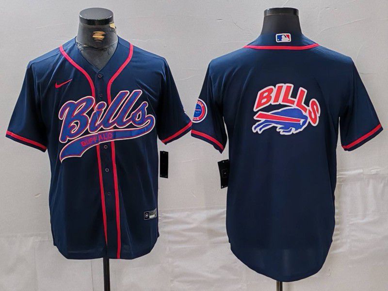 Men Buffalo Bills Blank Blue Joint Name 2024 Nike Limited NFL Jersey style 2->buffalo bills->NFL Jersey